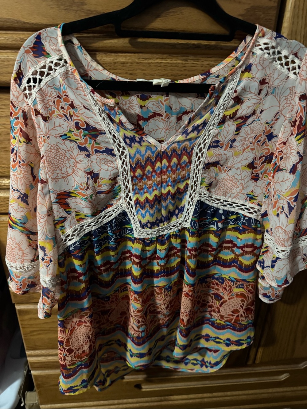 Anthropologie Meadow Rue batai peasant blouse size xs